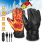 Electric Heated Gloves – USB Plug, Touchscreen, Leather, Windproof for Winter (Unisex)