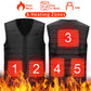 USB Heat Jacket Vest – 3 Heating Levels, 5-Pad Body Warmer for Men & Women, Perfect for Outdoors