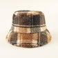 Plaid Lamb Velvet Fisherman Hat - Warm Plush Basin Hat for Women, Autumn and Winter Travel Style