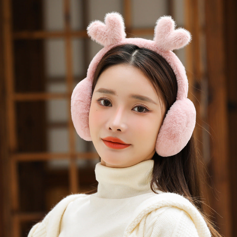 Warm Winter Earmuffs – Unisex Plush Rabbit Hair Earmuffs, Cute Back-Wear Korean Edition