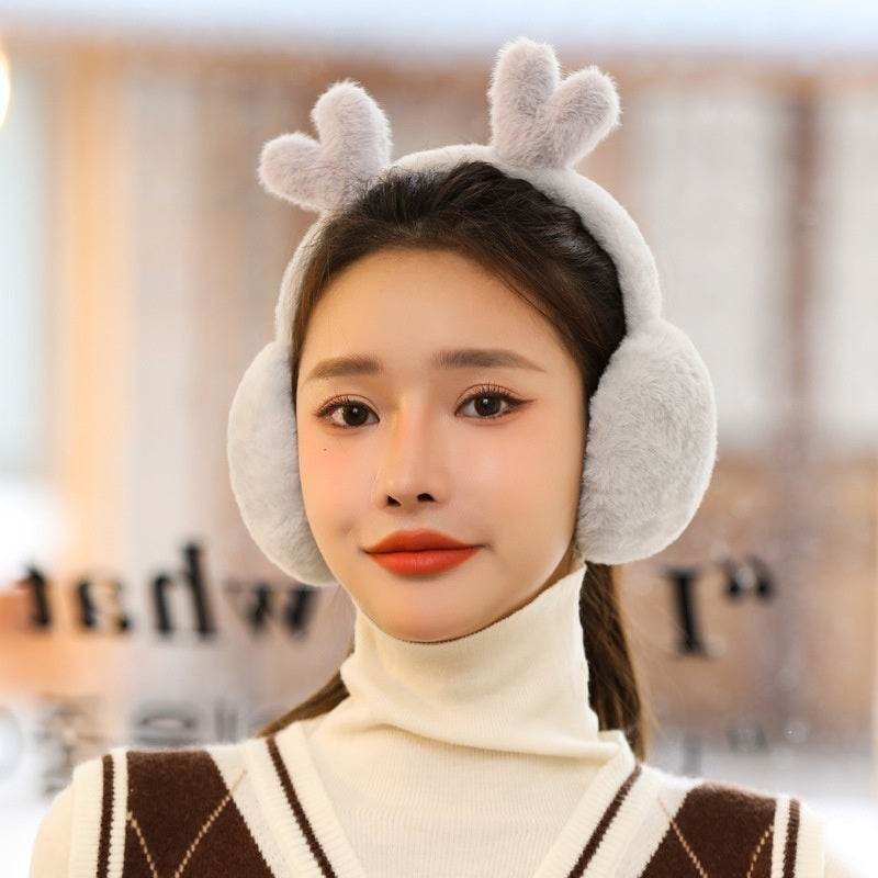 Warm Winter Earmuffs – Unisex Plush Rabbit Hair Earmuffs, Cute Back-Wear Korean Edition