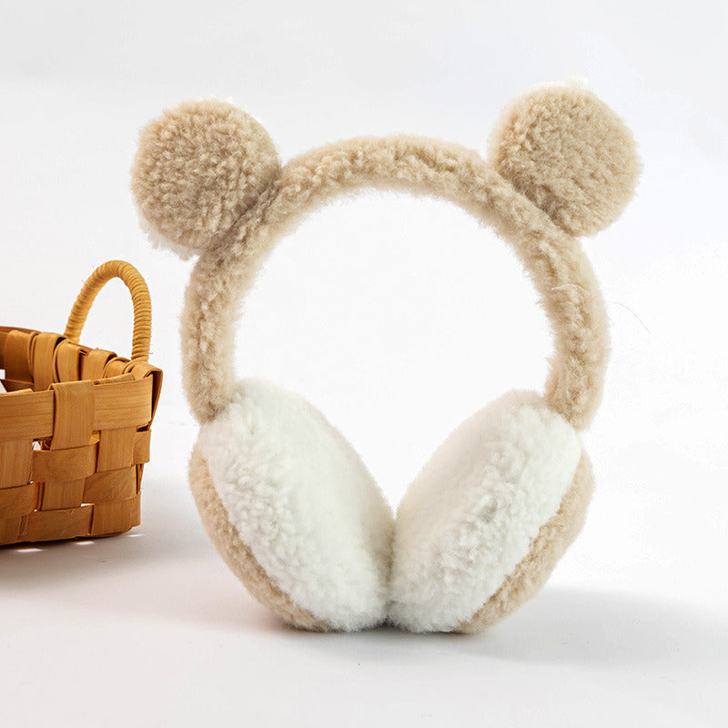 Warm Winter Earmuffs – Cute Plush Earmuffs for Girls, Retractable & Antifreeze