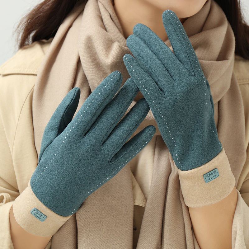 Winter Fleece Gloves – Windproof & Cold-Proof De-Velvet Finger-Pointing Gloves for Warmth