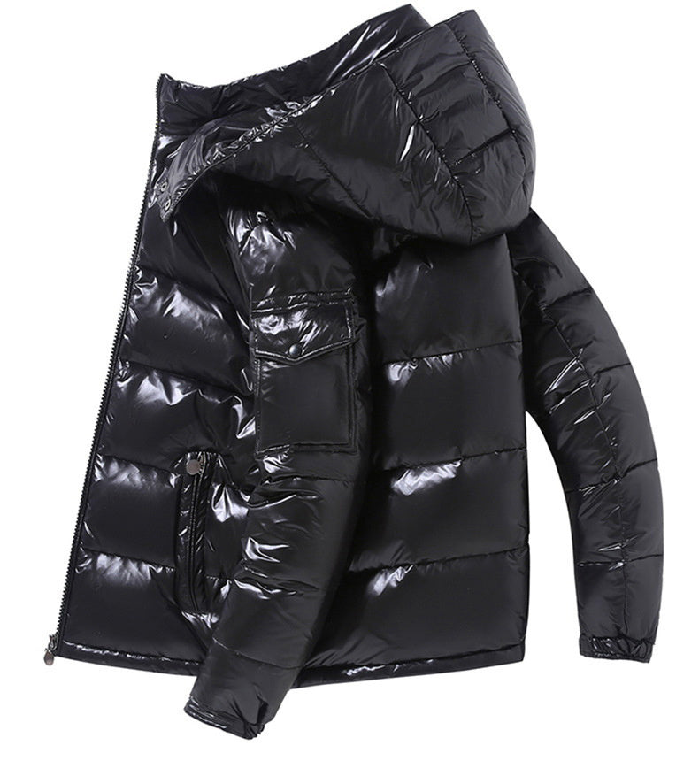 Mens shiny bubble jackets best sale