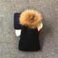 Winter Brand Female Fur Pom Poms hat Winter Hat For Women Girl 's Hat Knitted Beanies Cap Hat Thick Women Skullies Beanies