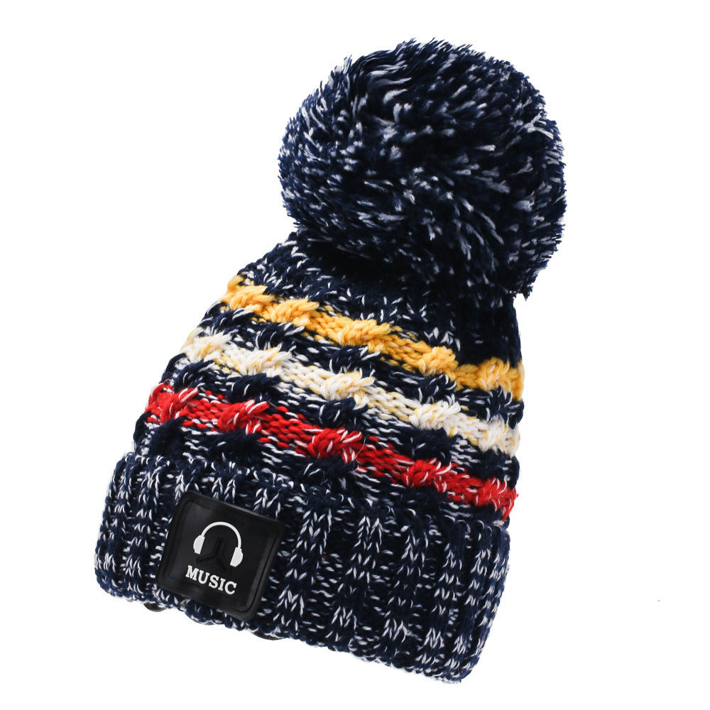 Winter Knitted Beanie for Women – Thick Chenille Hat with Fleece Lining & Pom-Pom