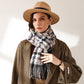 2021 New checked scarf for women in winter; medium length tassel shawl; fashionable street cashmere warm scarf for men