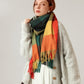 Autumn and winter 2021 warm cashmere tassel shawl plaid star scarf Runge temperament long scarf