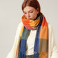 Autumn and winter 2021 warm cashmere tassel shawl plaid star scarf Runge temperament long scarf