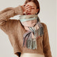 Autumn and winter 2021 warm cashmere tassel shawl plaid star scarf Runge temperament long scarf