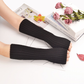 Long Fingerless Gloves Women's Mitten Winter Arm Warmer Knitted Arm Sleeve Fine Casual Soft Girls Goth Clothes Punk Gothic Glove