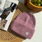 2022 Winter Knitted Hat Ladies Rabbit Fur Beanies Women Outdoor Shopping Warm Winter Hat Fashion Letter M Solid Color Hat Soft