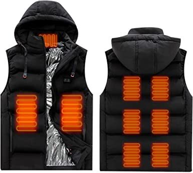 Heated Hooded Vest – USB-Powered Warm Jacket (Battery Not Included)