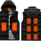 Heated Hooded Vest – USB-Powered Warm Jacket (Battery Not Included)