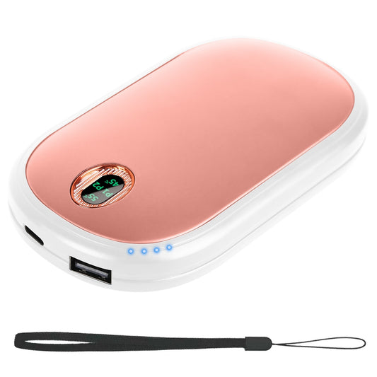 Rechargeable Hand Warmer – Portable Electric Heater with Digital Display & Double-Sided Heating