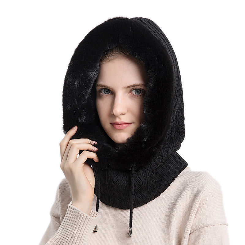 2-in-1 Winter Fleece Hood & Neck Warmer – Cold-Proof Ski Hood and Warm Scarf for Outdoor Activities