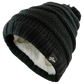 Fear0 NJ Warmest Plush Insulated Black Knit Cable Toddler/Girls/Kids Beanie Hat