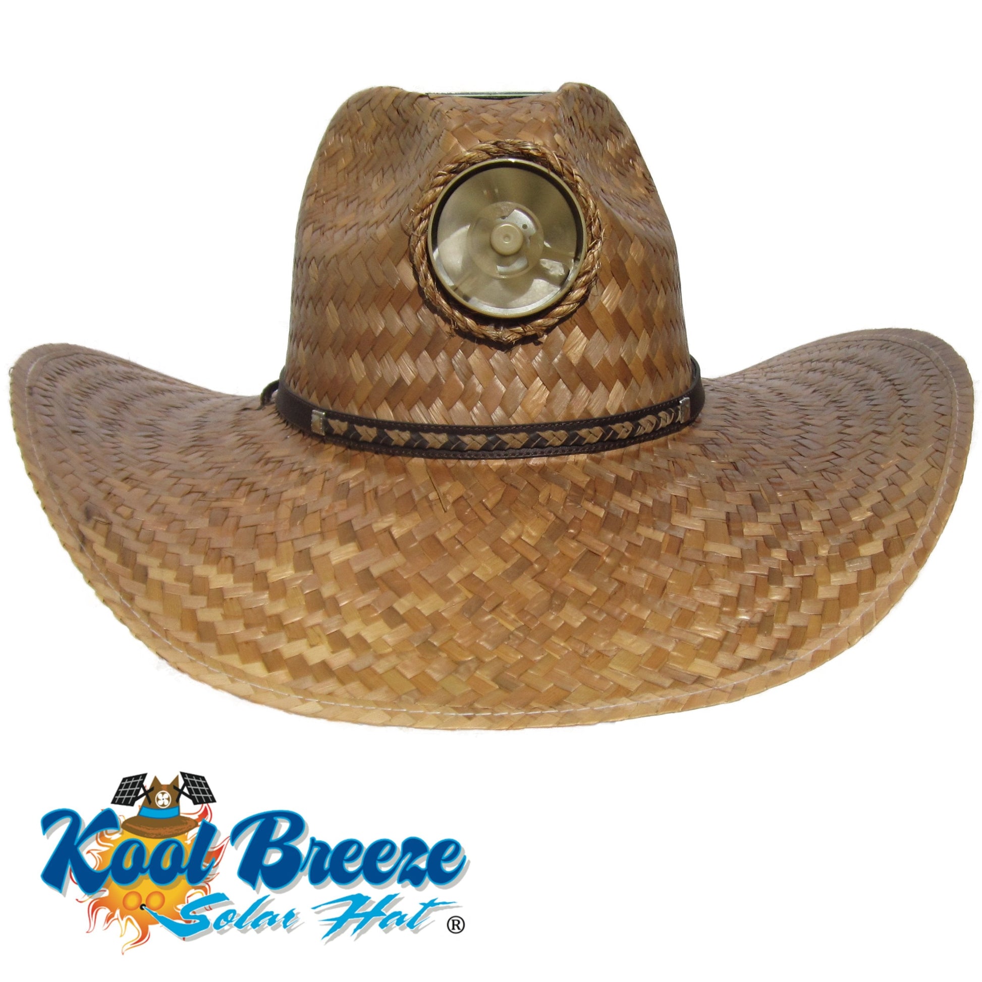 Kool Breeze Solar Gentleman's Brown Straw Hat (Thin Band) – Kool