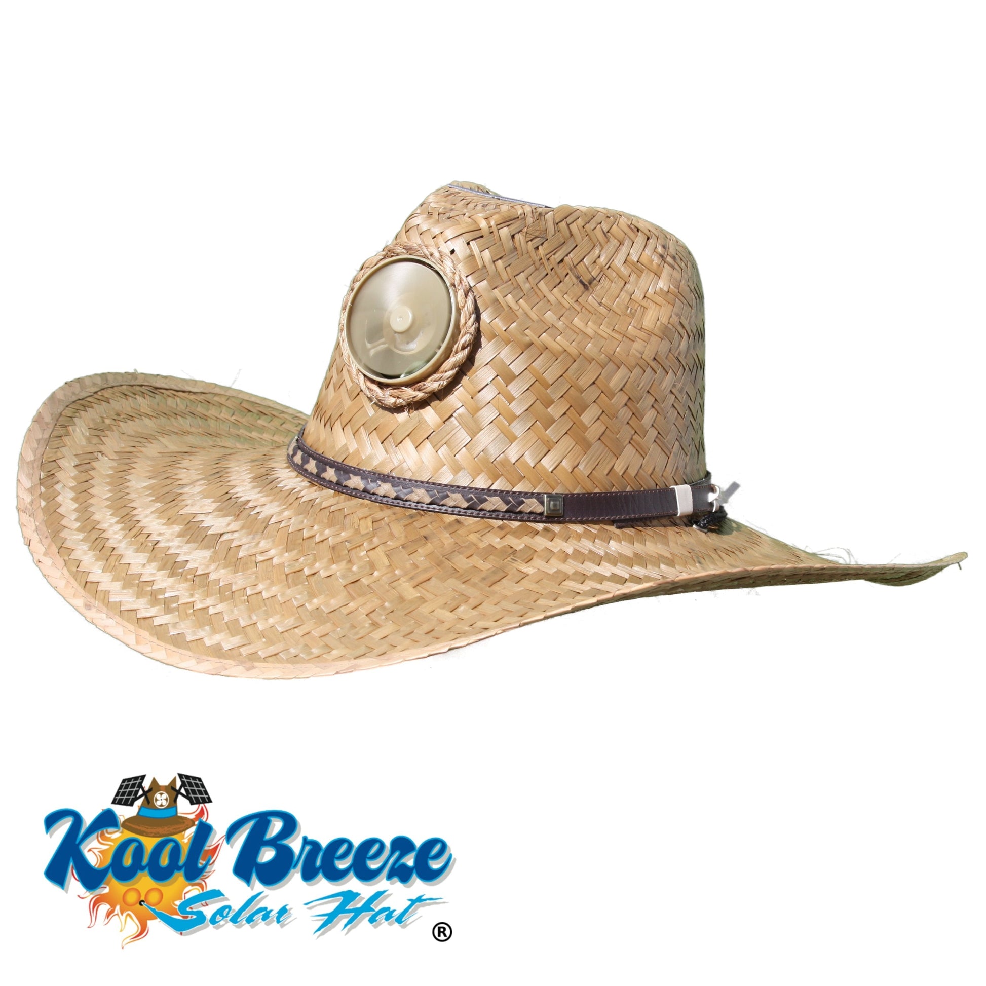 Kool Breeze Solar Gentleman's Brown Straw Hat (Thin Band) – Kool