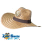 Left-Side View of Gentleman's "Brown" Solar Straw Hat