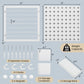 Pegboard Combination Kit Combination Wall Organizer with Magnets and Hooks - Color: White