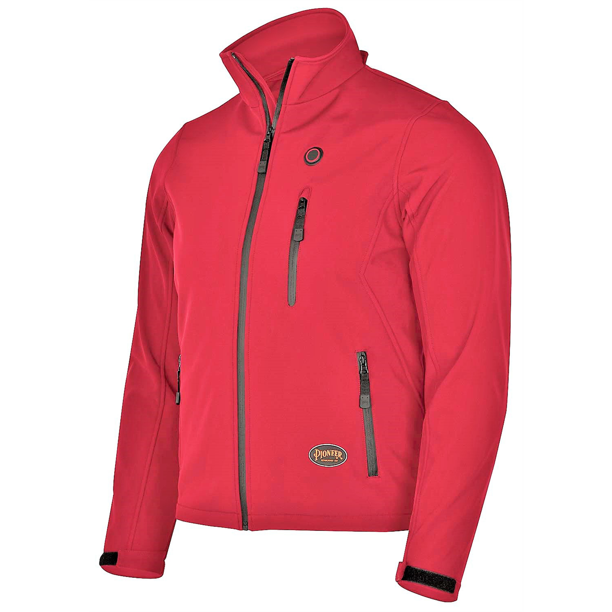 Pioneer Heated Softshell Jacket – Red, Size 2XL for Cold Weather