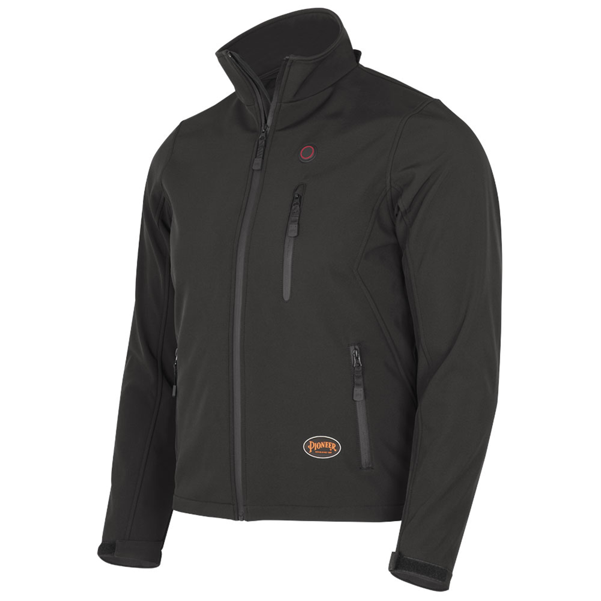 Pioneer Heated Softshell Jacket – Black, Size 2XL for Cold Weather