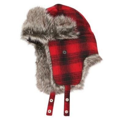 Buffalo Plaid Wool & Faux Fur Trapper Hat – Winter Aviator Style by Urban Outfitters