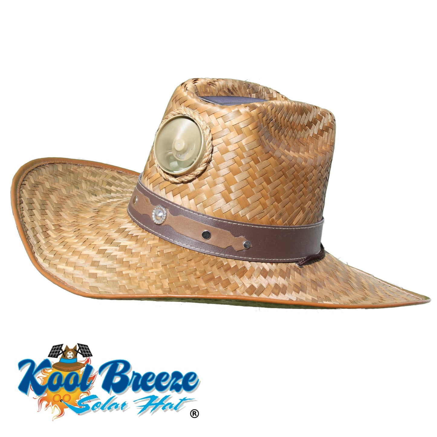 Cowboy Under Brown Solar Straw Hat w. Band