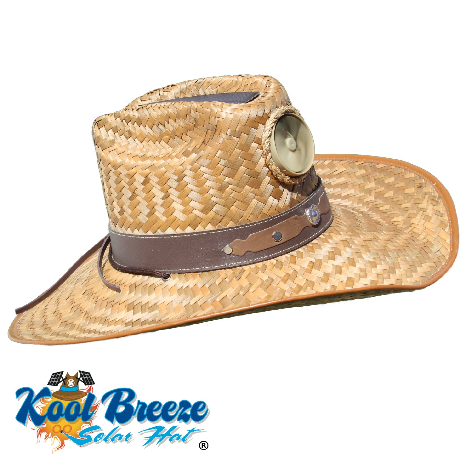 Kool Breeze Solar Men's Brown Cabana Straw Hat (Black Band) – Kool