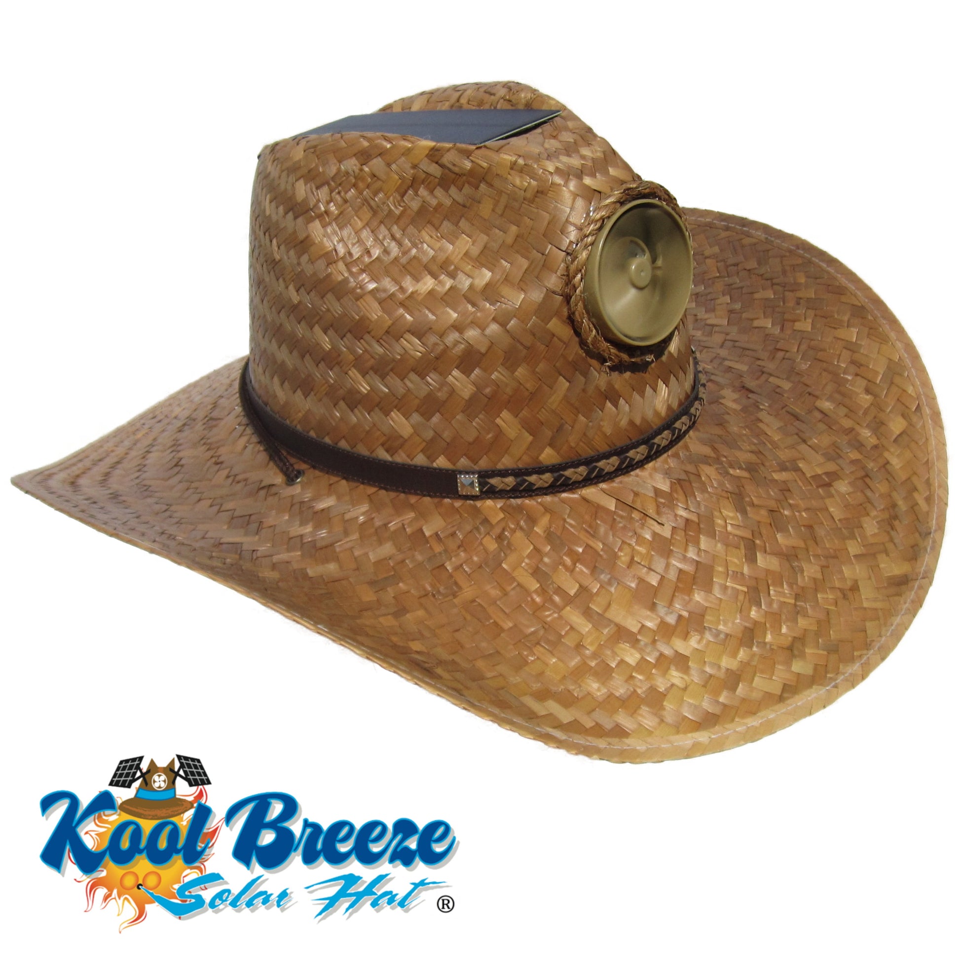 Gentlemen's "Brown" Solar Straw Hat w. Thin Band