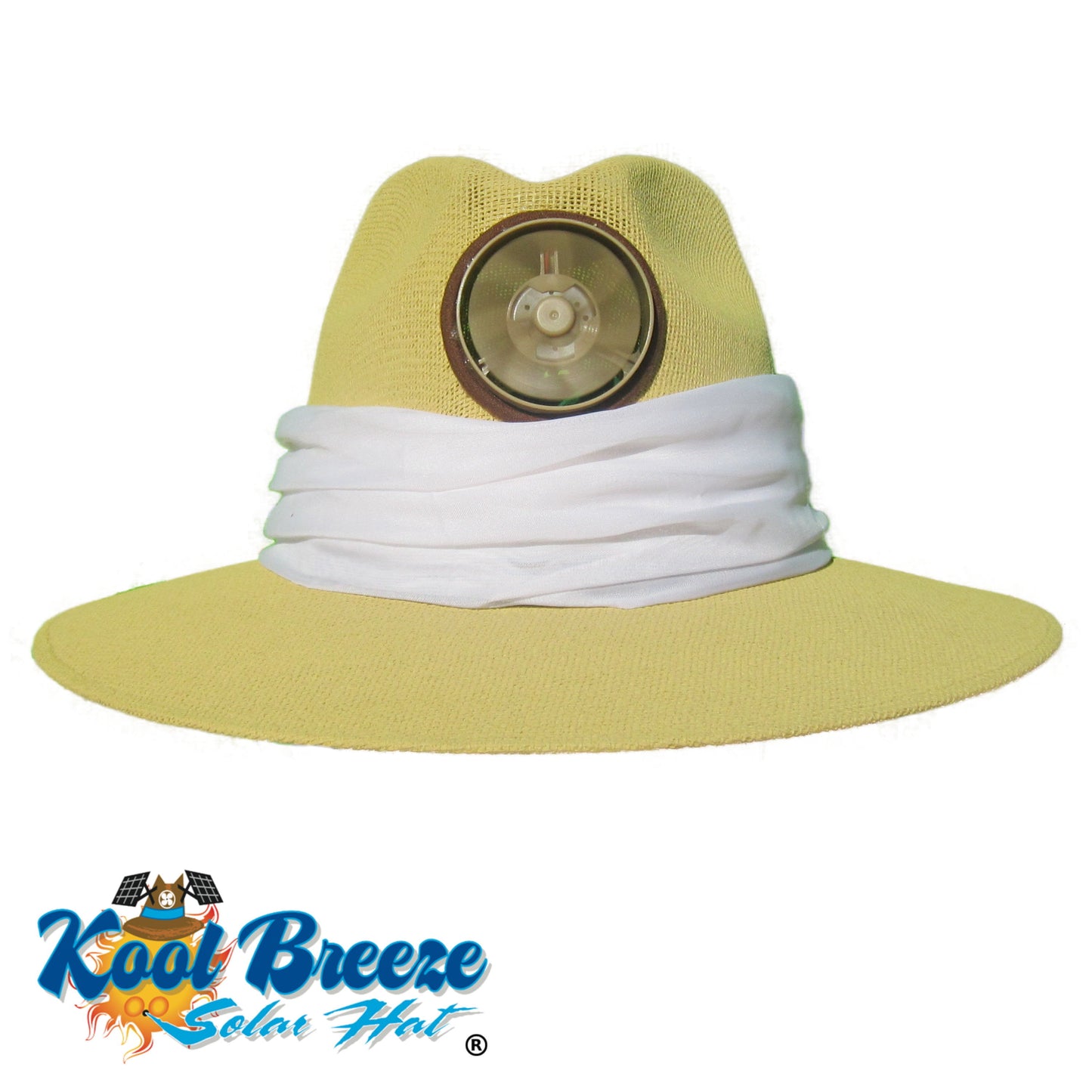 Kool Breeze Solar Lady's Beige straw hat w. Starter Scarf.