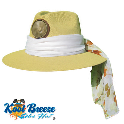 Kool Breeze Solar Lady's Beige straw hat w. Starter Scarf