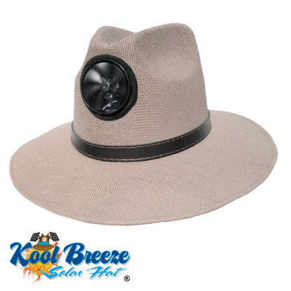 Men's Taupe Cabana Solar Straw Hat Tan w. Black Band