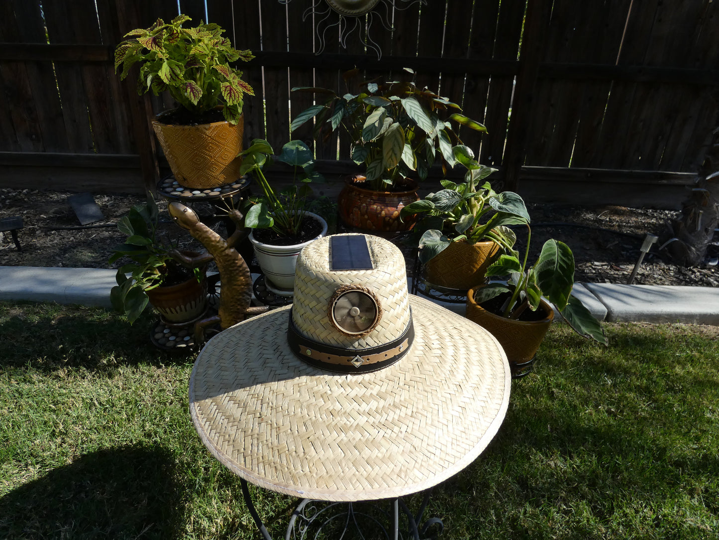 Men's Gardener with Band Solar Hat - Sun Hat with Fan, One Size